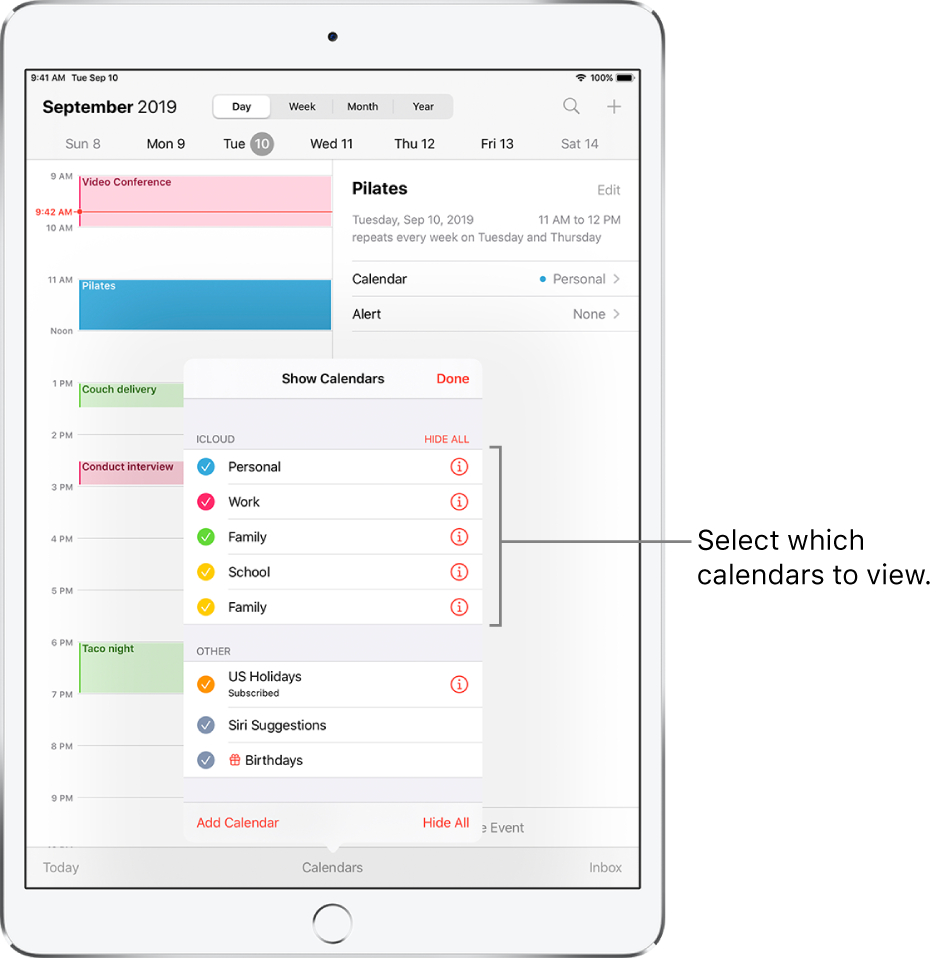 Set Up Multiple Calendars On Ipad - Apple Підтримка