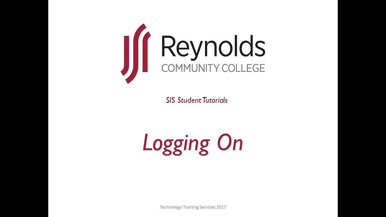 Sis Tutorials | Reynolds Community College