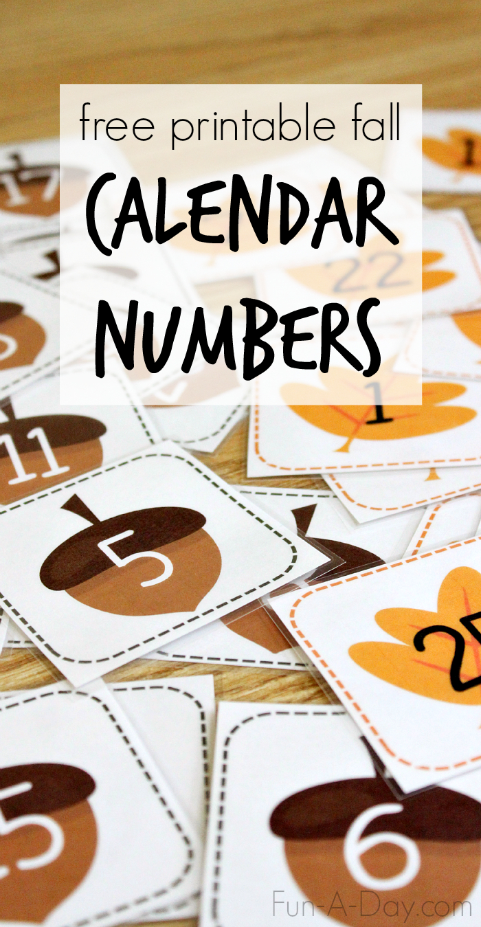 So Many Uses For These Free Printable Fall Calendar Numbers