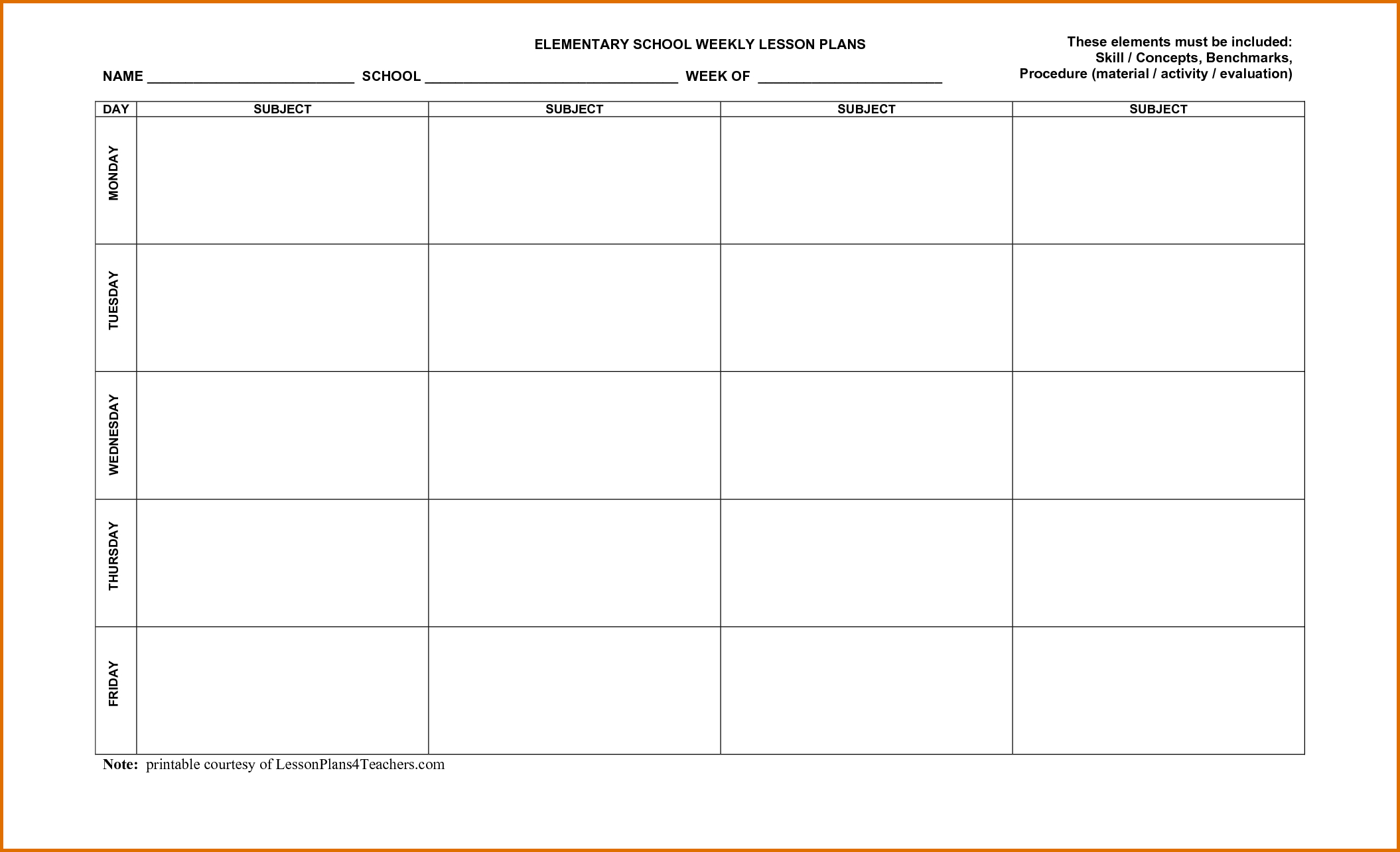 Templates For Curriculum Planning - Google Search | Weekly