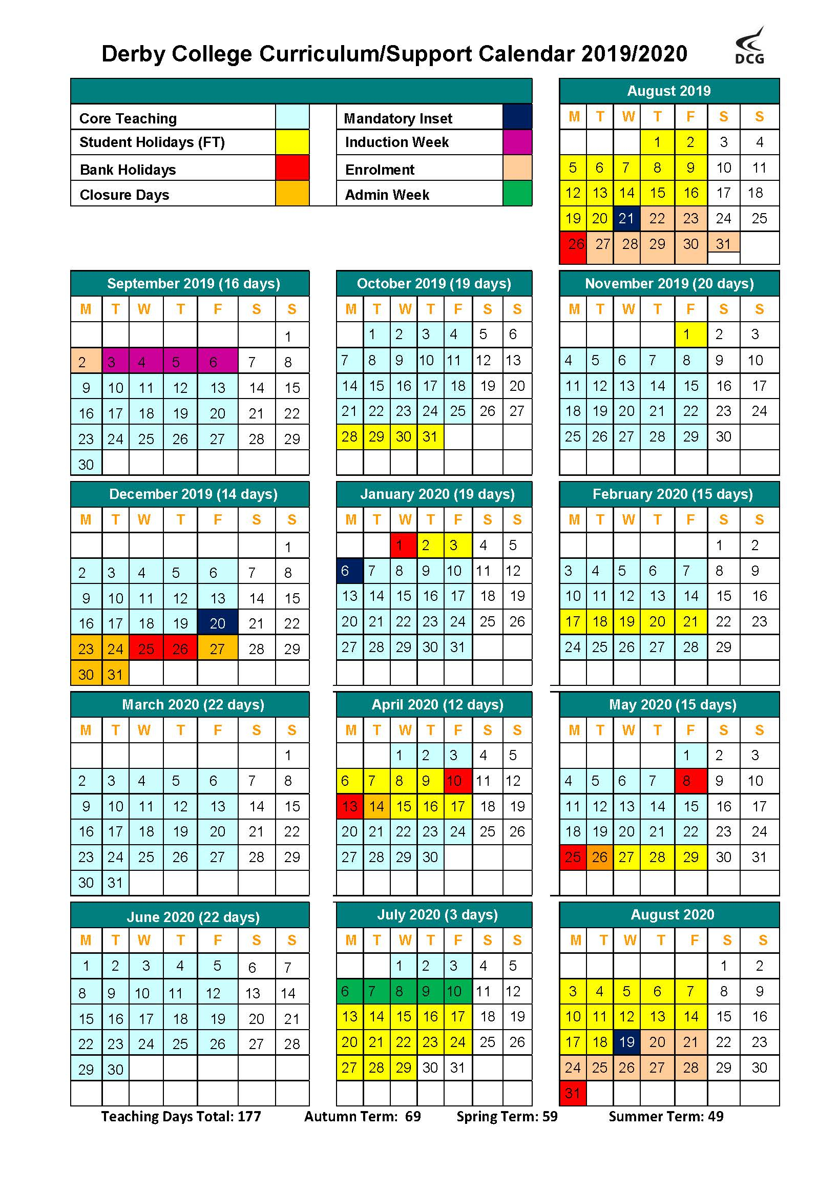 Term Dates - Derby College