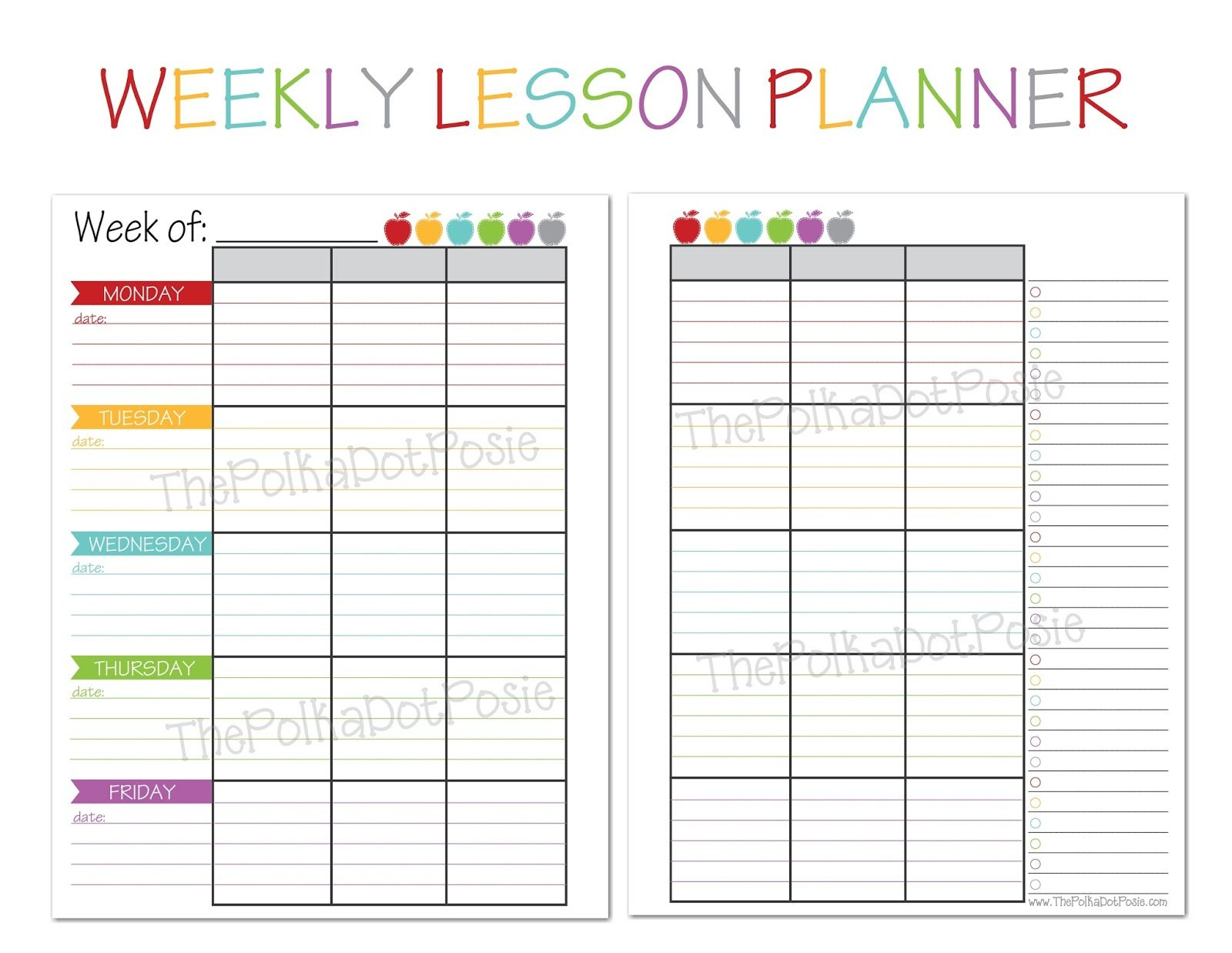 The Polka Dot Posie: New! Teacher &amp; Homeschool Planners