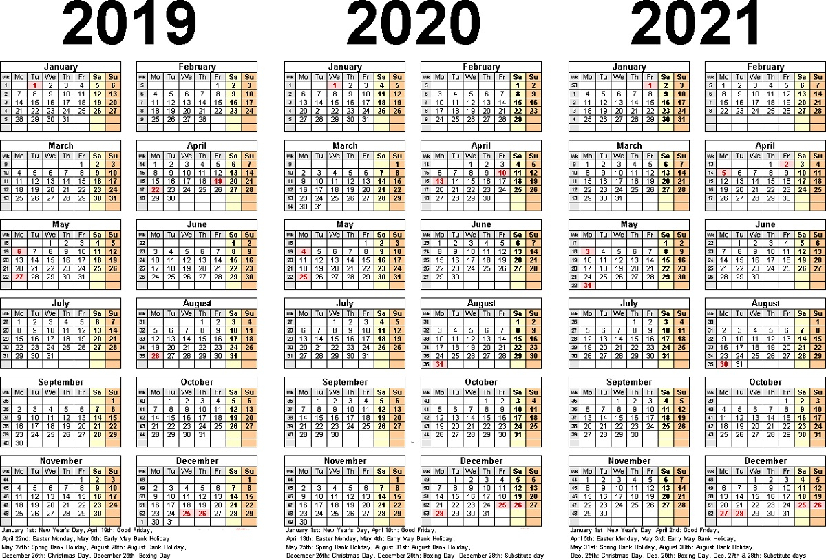 Three Year Calendar - Wpa.wpart.co