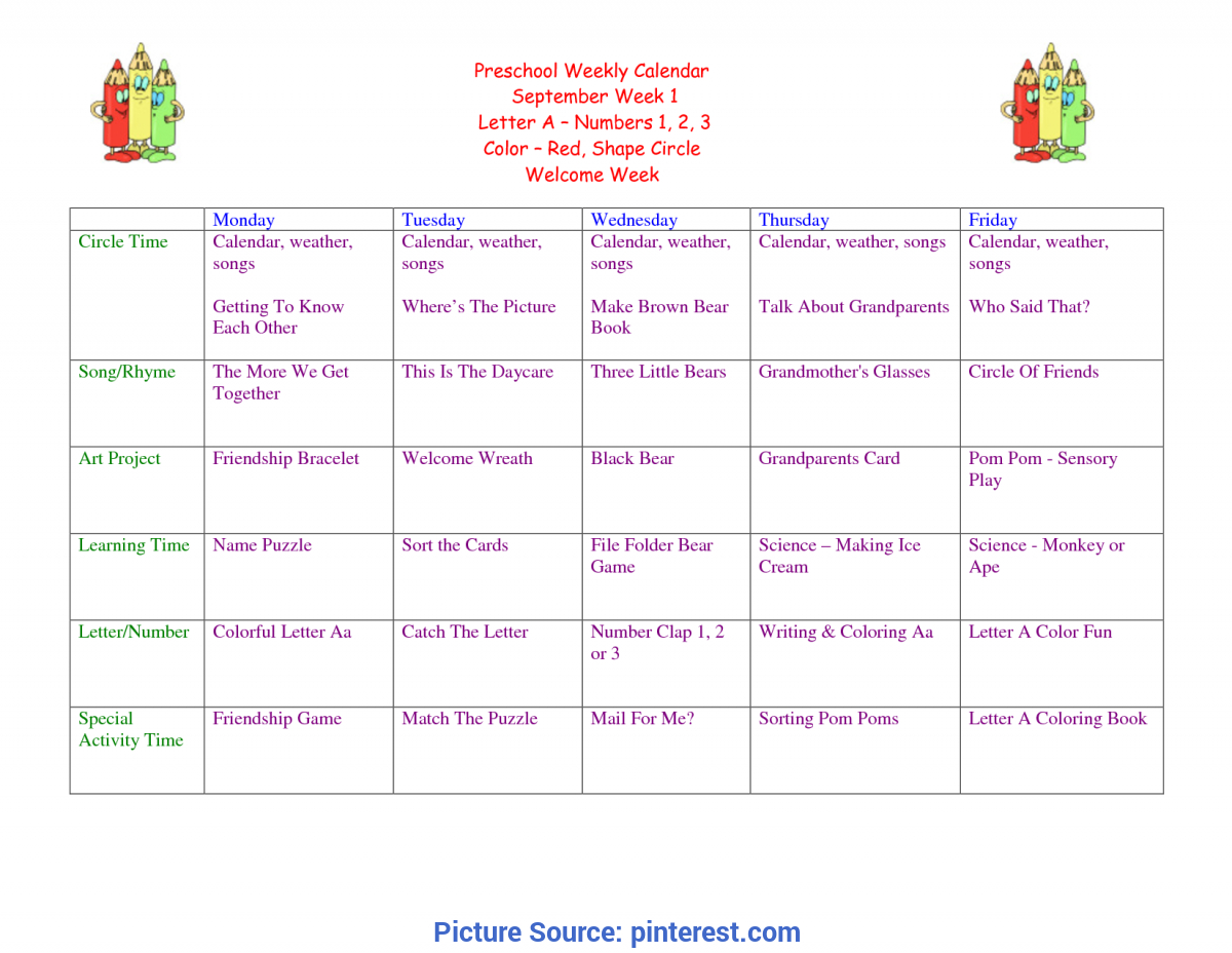 Free Lesson Plans For 2 And 3 Year Olds