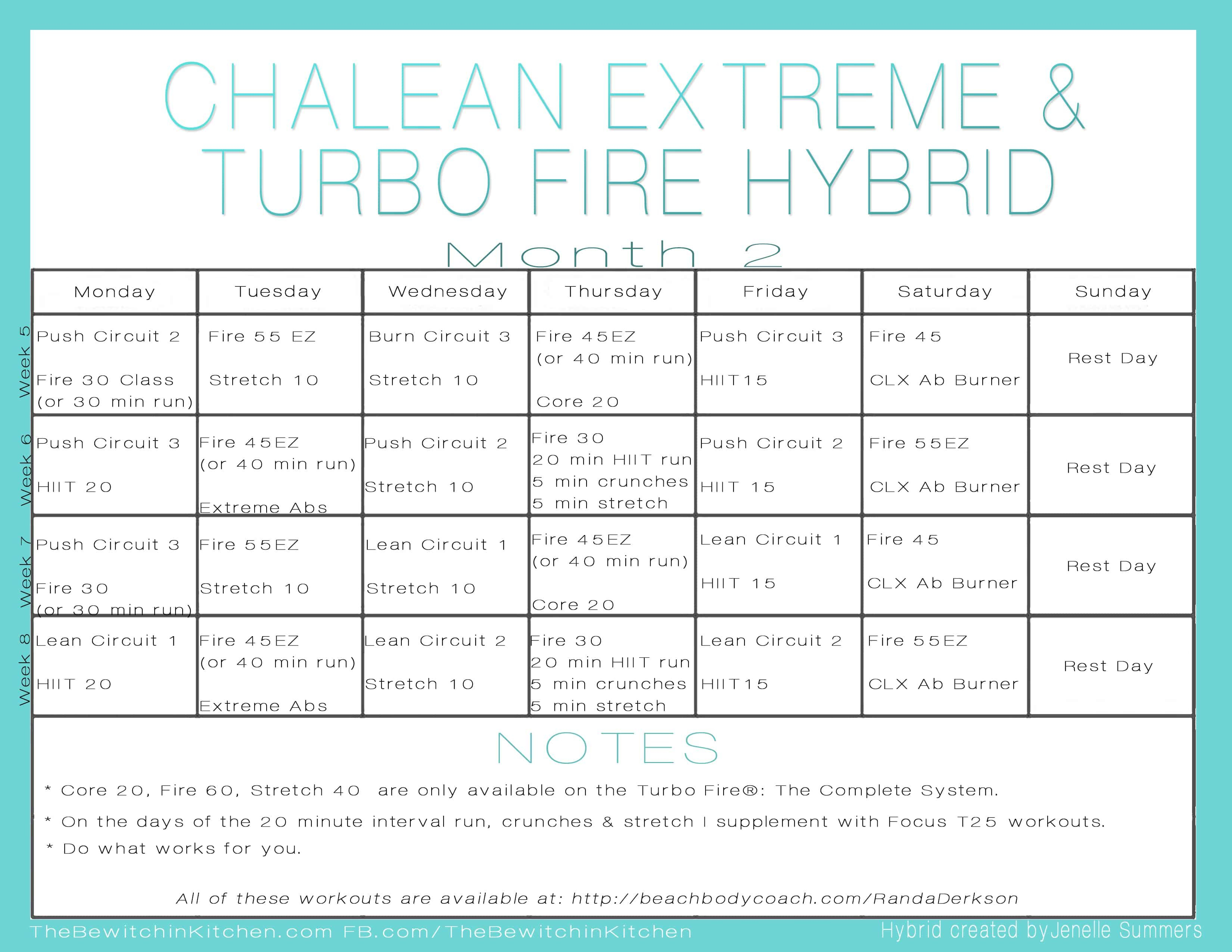 Turbo Fire Chalean Extreme Hybrid Schedulejenelle