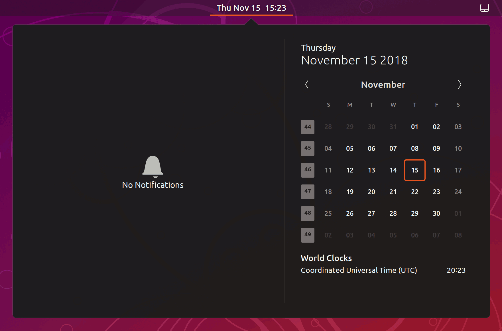 Ubuntu Application To Show Calendar With Week Numbers - Ask