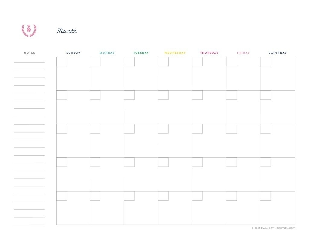 Free Printable Undated Calendar Calendar Printables Free Templates