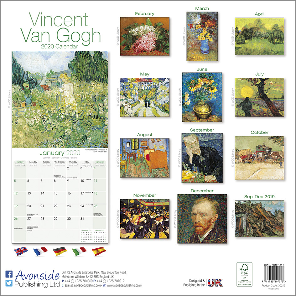 Van Gogh 2020 Calendar