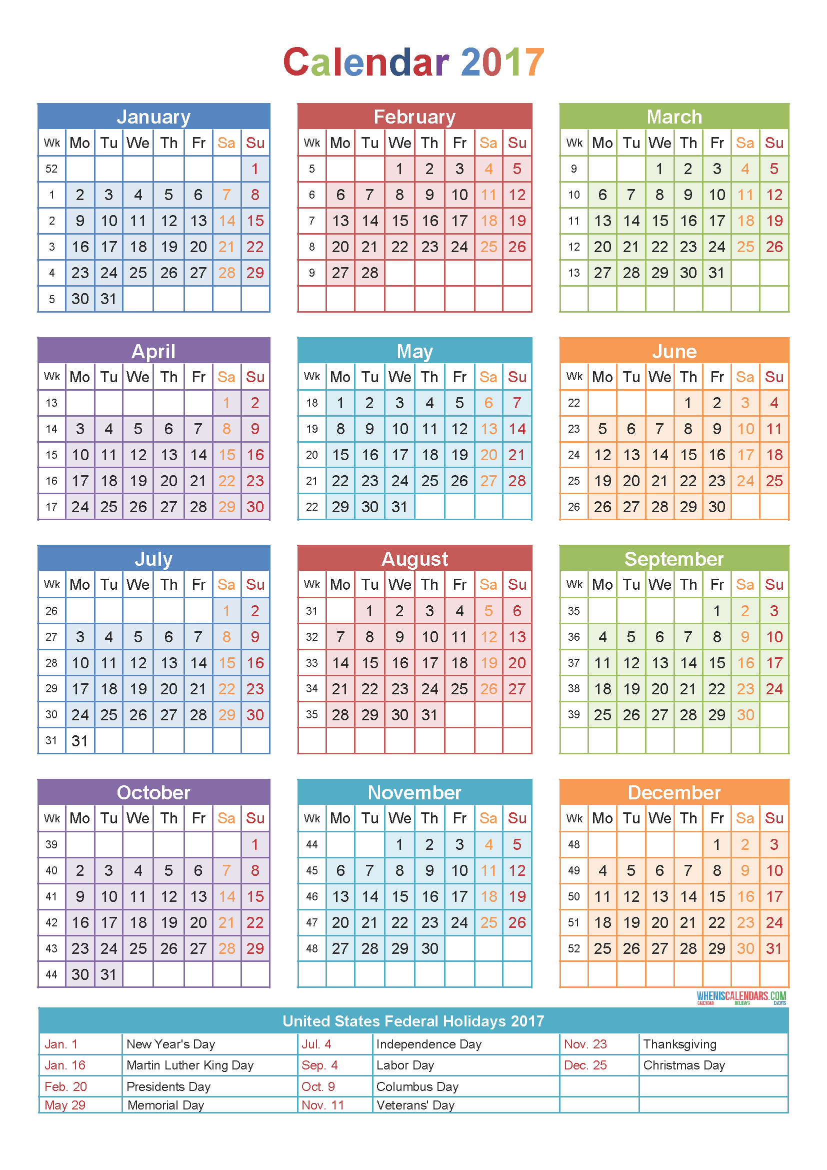 Week Numbered Calendar - Wpa.wpart.co