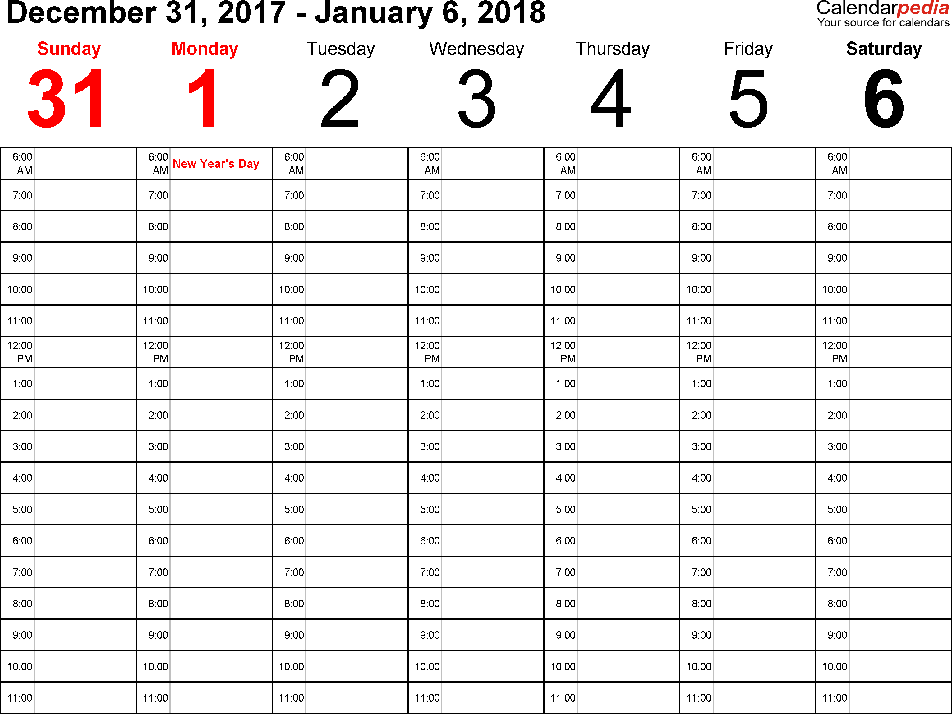 Weekly Calendars 2018 For Word - 12 Free Printable Templates
