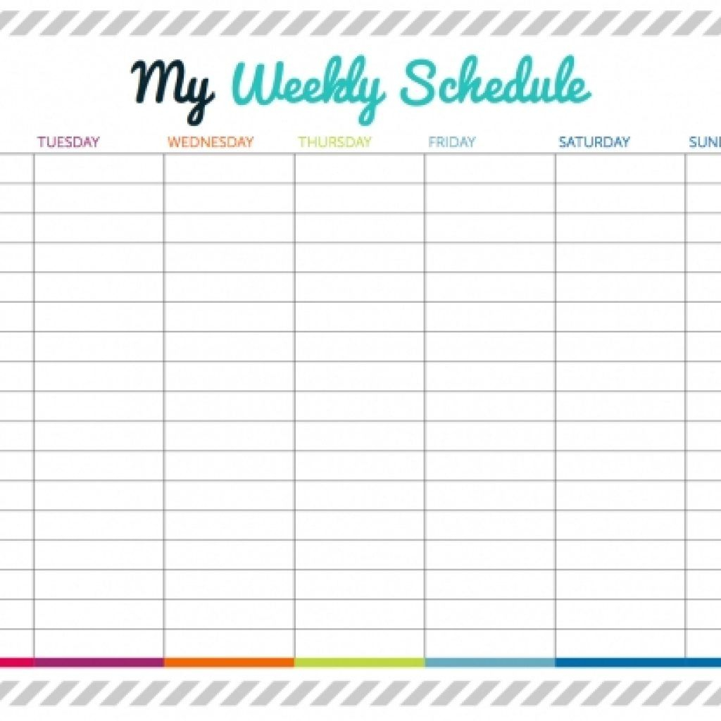 Weekly Calendars With Time Slots Printable Weekly Calendar