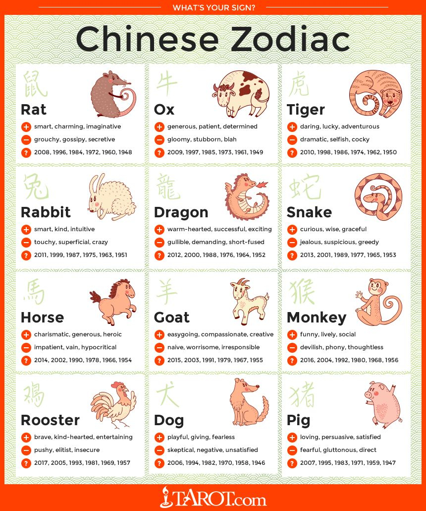 What's Your Chinese Zodiac Sign? | Zodiac Signs, Chinese