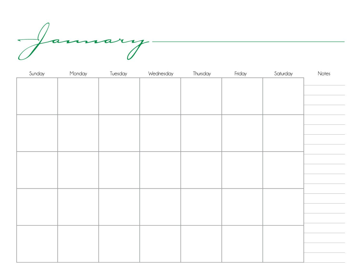 Printable Calendar No Dates Calendar Printables Free Templates