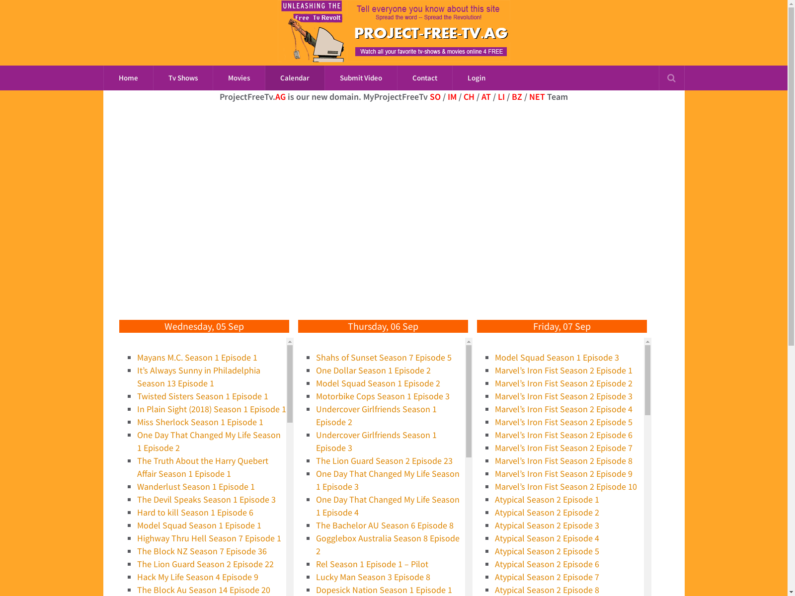 Project Free Tv Calendar Calendar Printables Free Templates