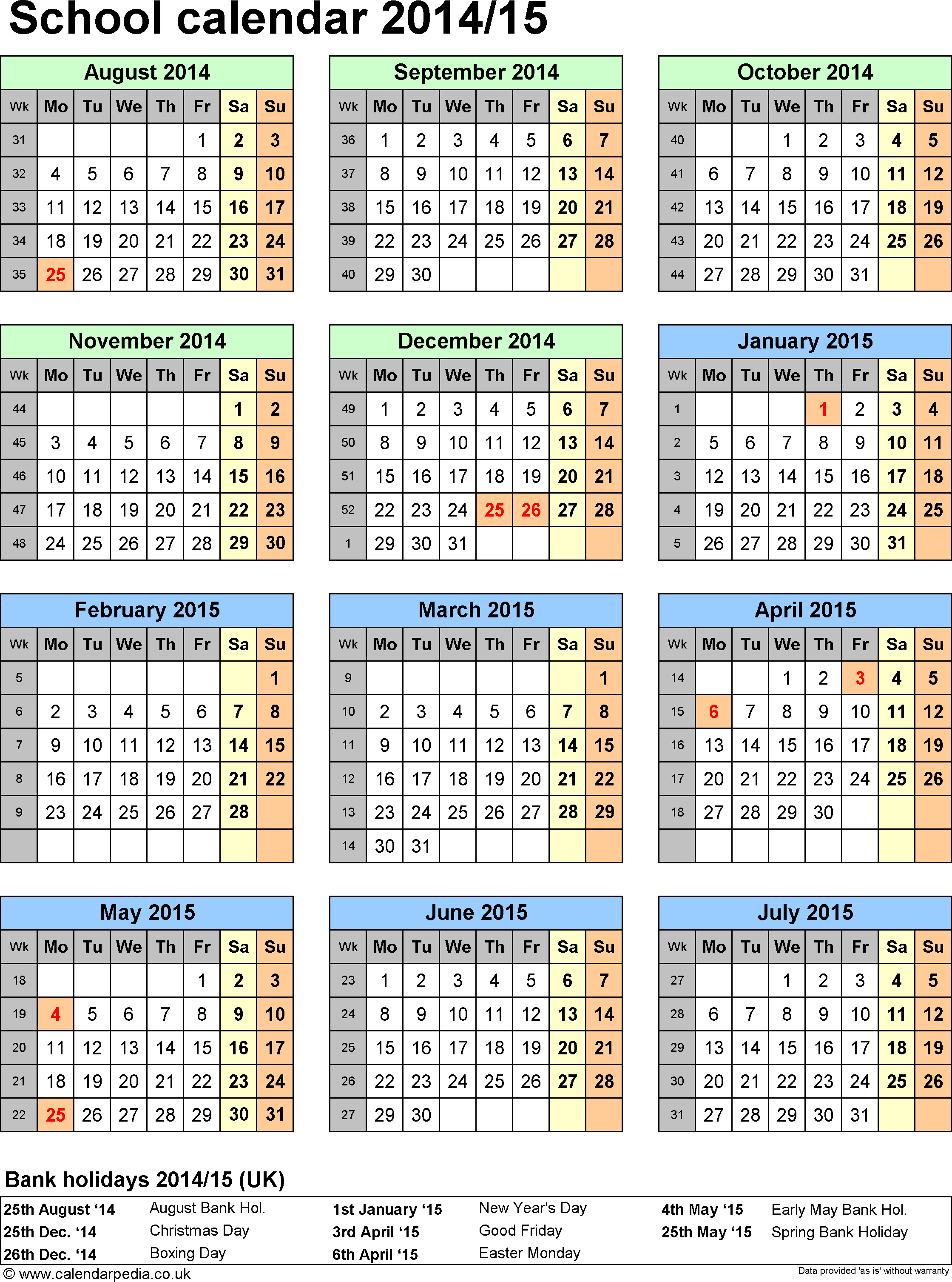 1 Year Calendar Pdf Calendar Printables Free Templates Riset