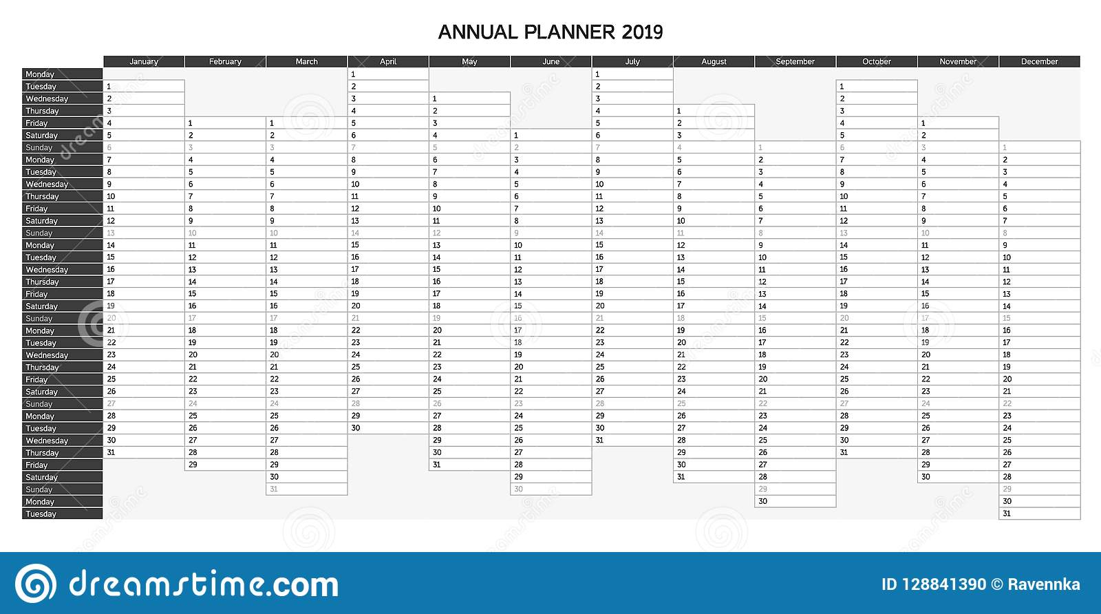 Year Calendar For Planning | Calendar Printables Free Templates