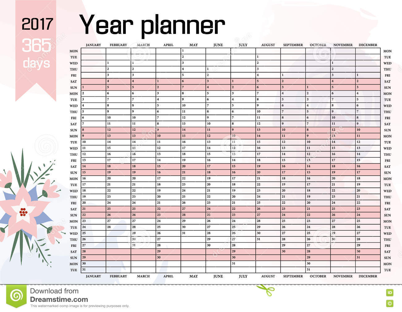 Year Wall Planner. Plan Out Your Whole With This 2017