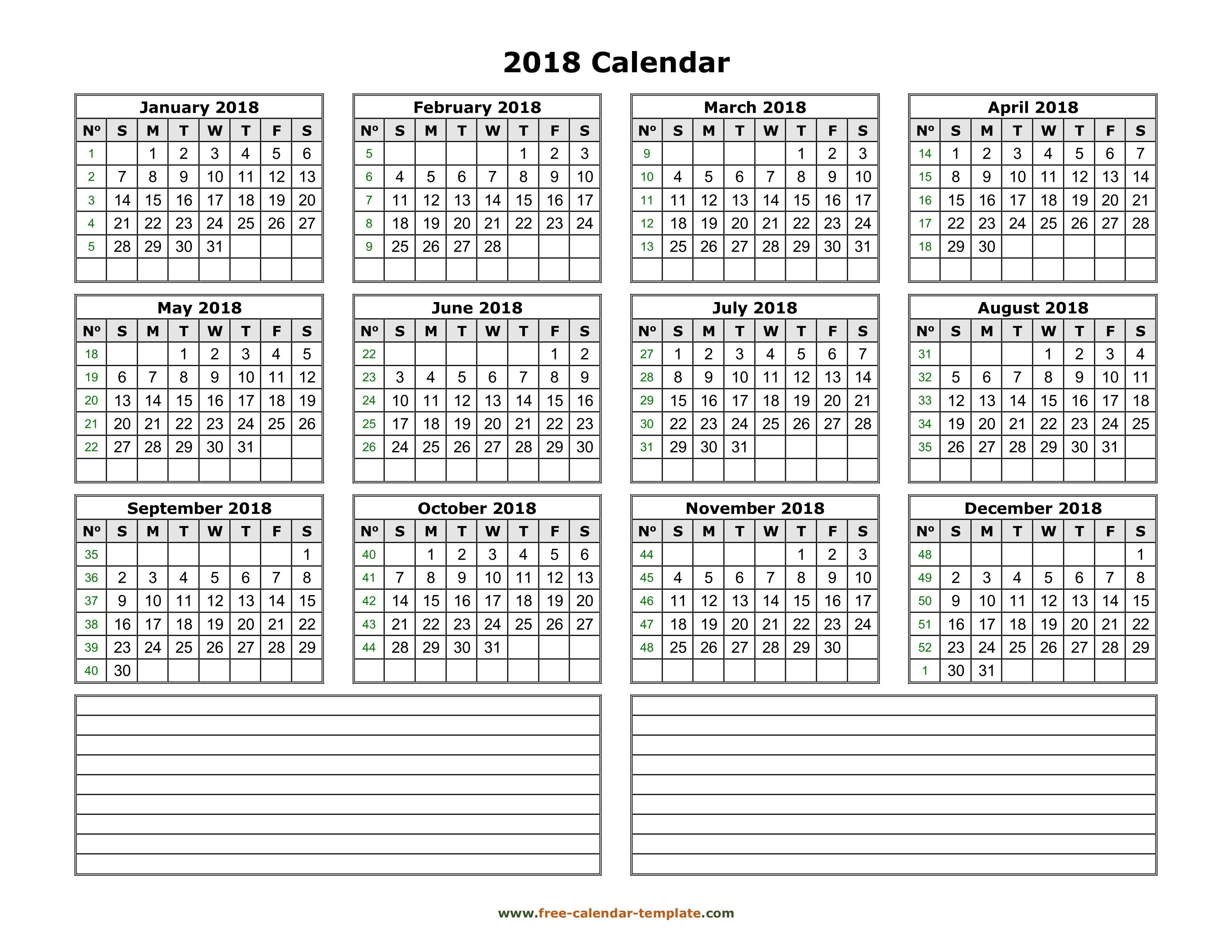 Print Year View Calendar | Calendar Printables Free Templates