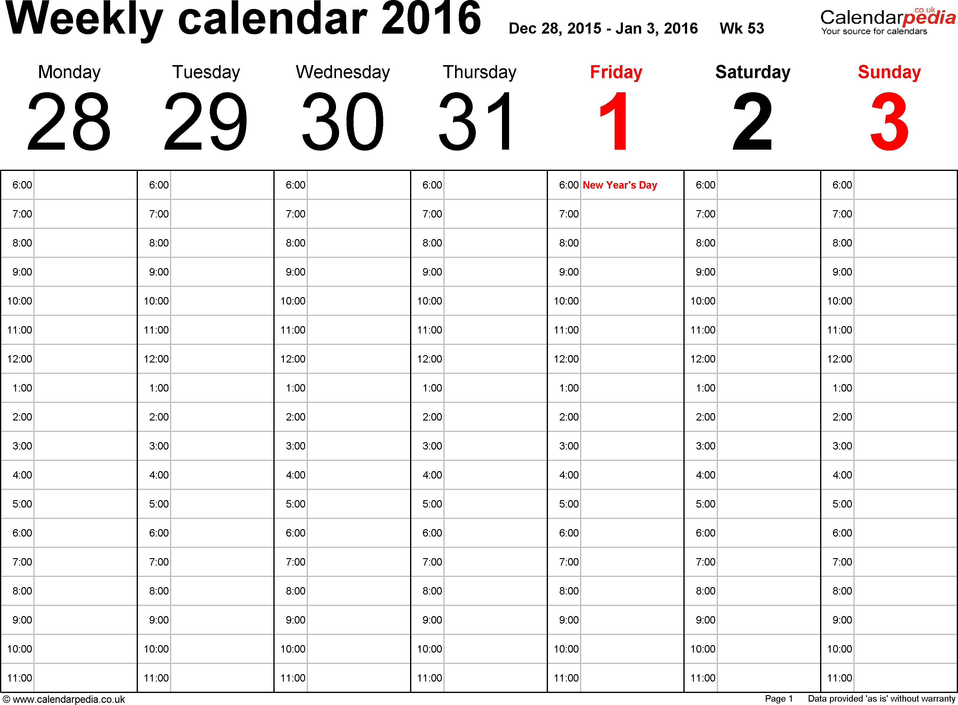 52-week-calendar-template-excel-2019-gambaran