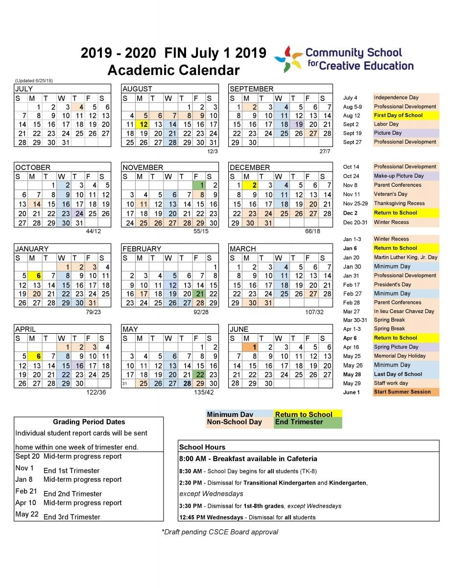 York U Calendar 2020 | Month Calendar Printable