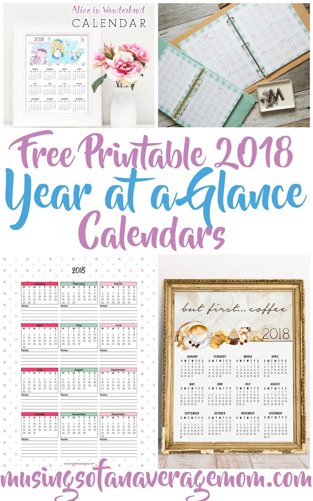 2018 Year At A Glance Calendars | At A Glance Calendar