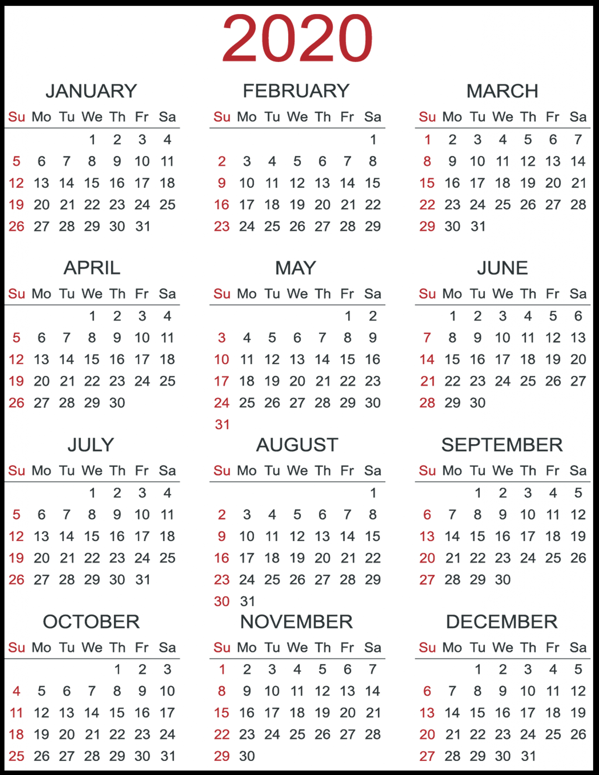 2020 Monthly Calendar Qld | Calendar Ideas Design Creative