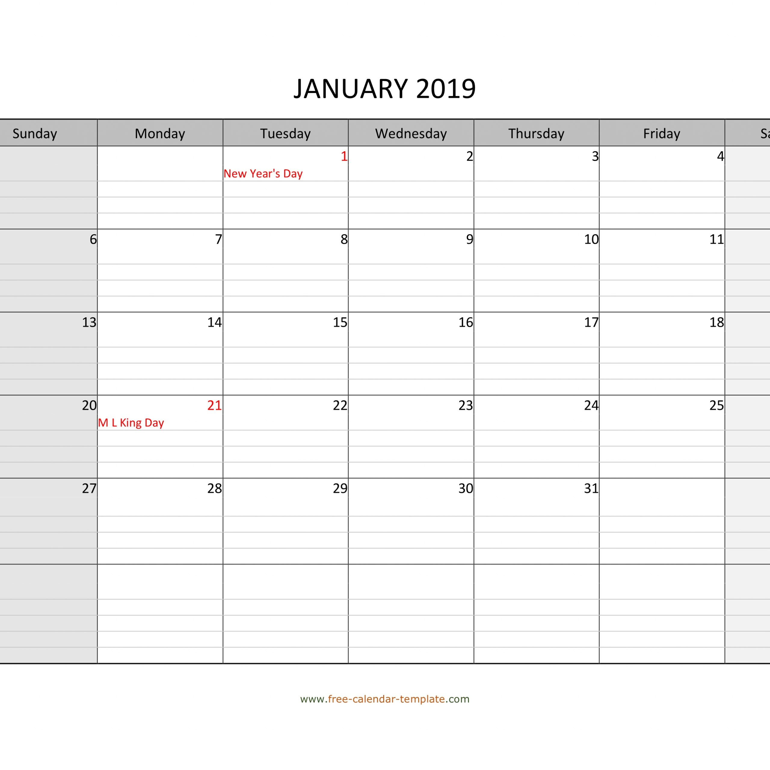 2020 Printable Monthly Calendar Vertical | Free Printable