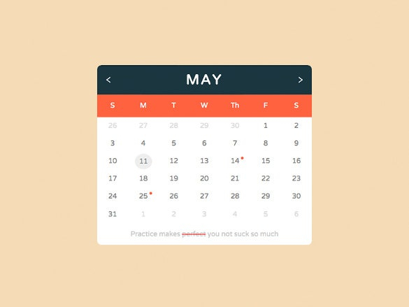 26+ Html Calendar Templates - Html, Psd, Css | Free