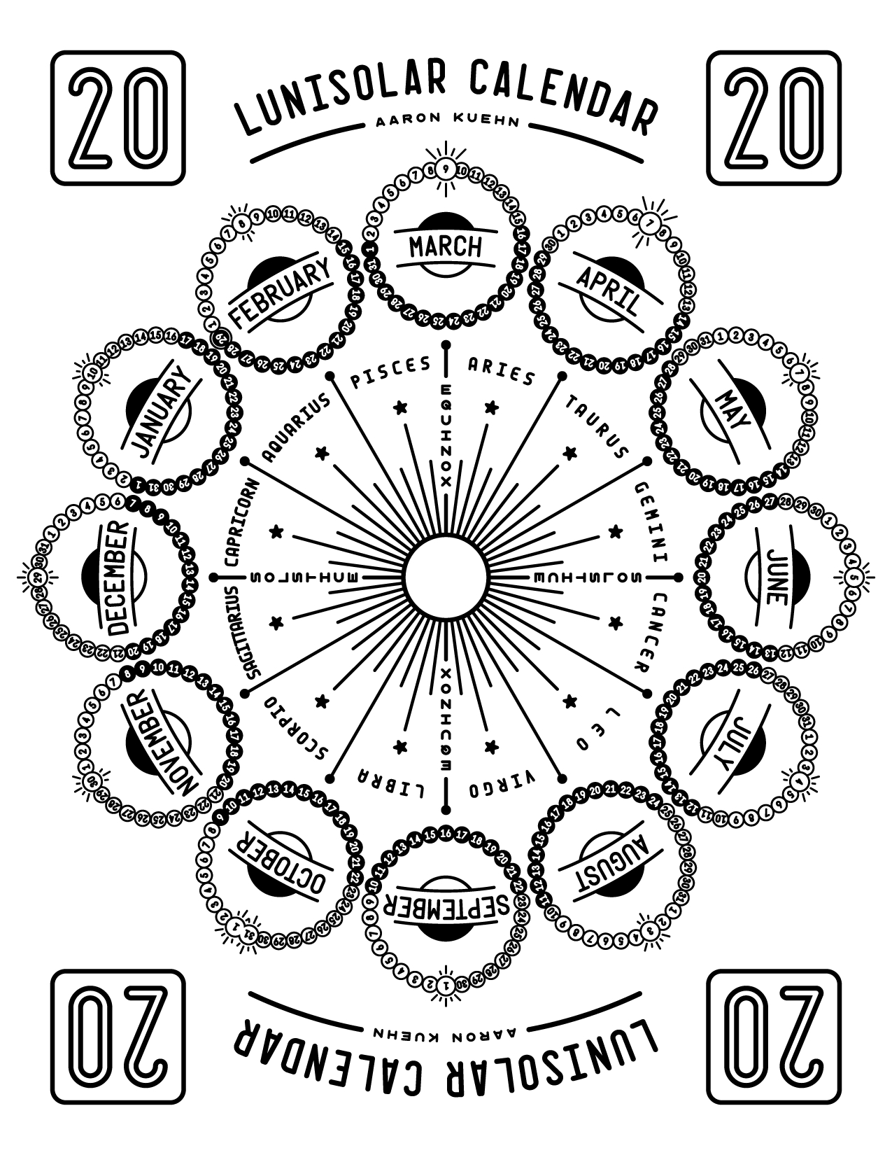 Aaron Kuehn | 2020 Lunisolar Calendar