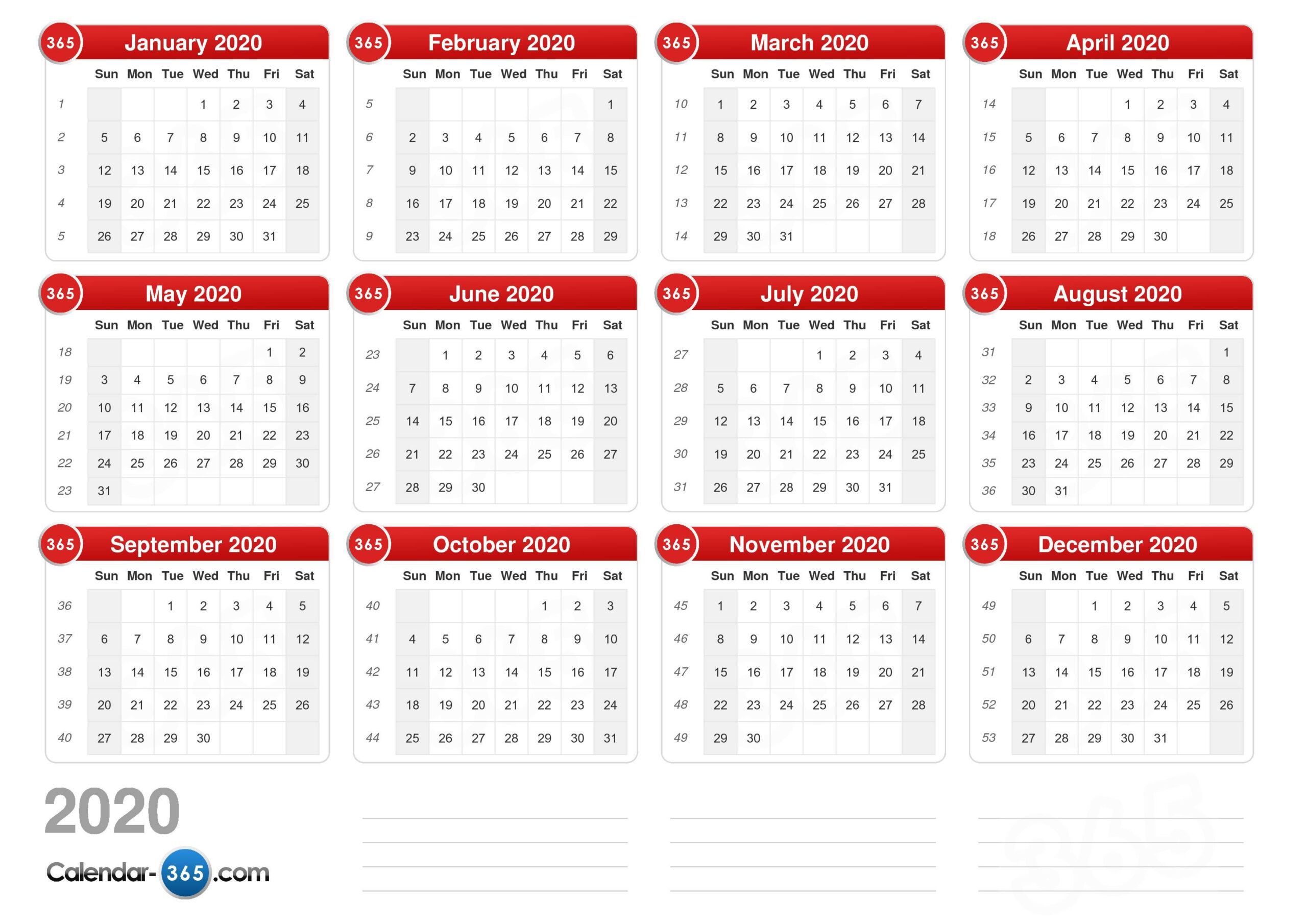 Calendar Week View 2020 | Calendar Printables Free Templates