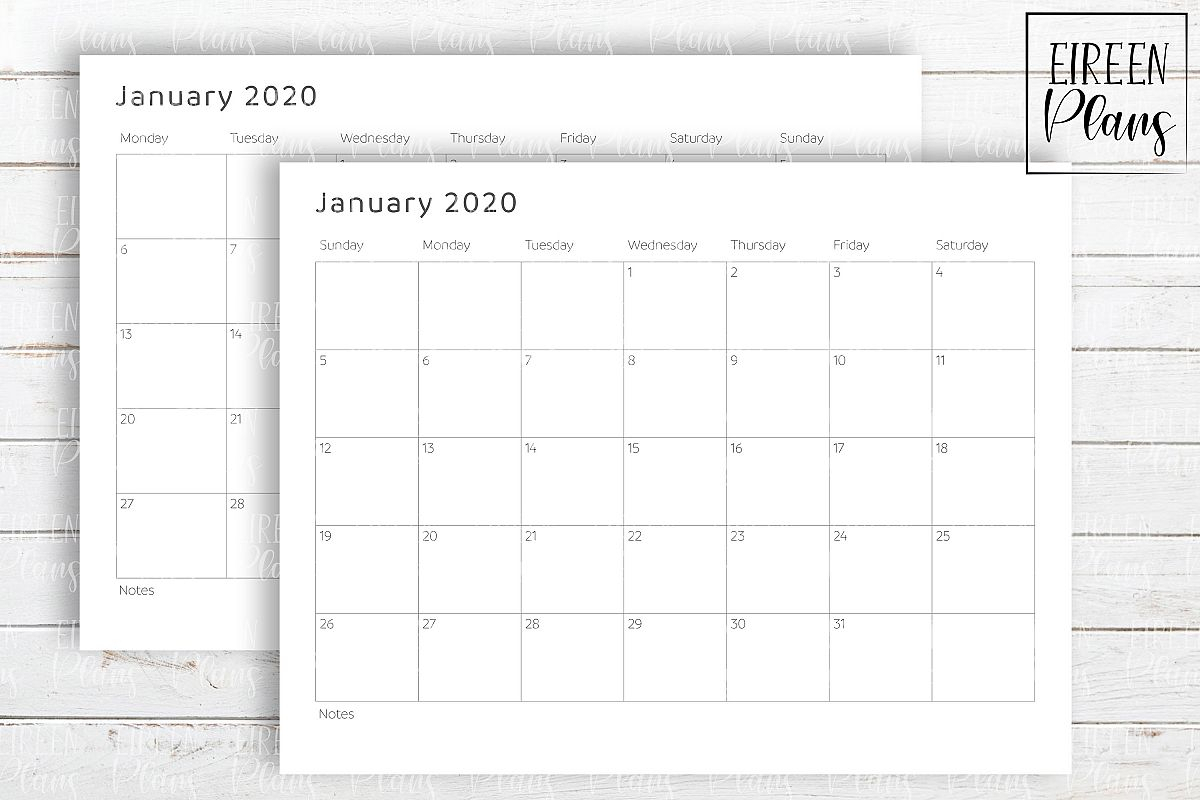 Catch Write In January 2020 | Calendar Printables Free Blank