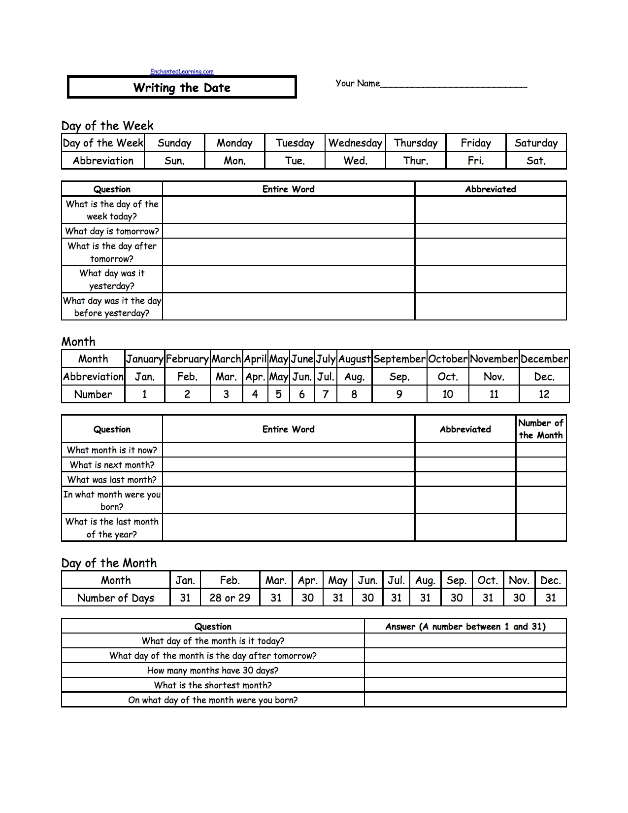 Chinese Zodiac Calendar Worksheet | Ten Free Printable