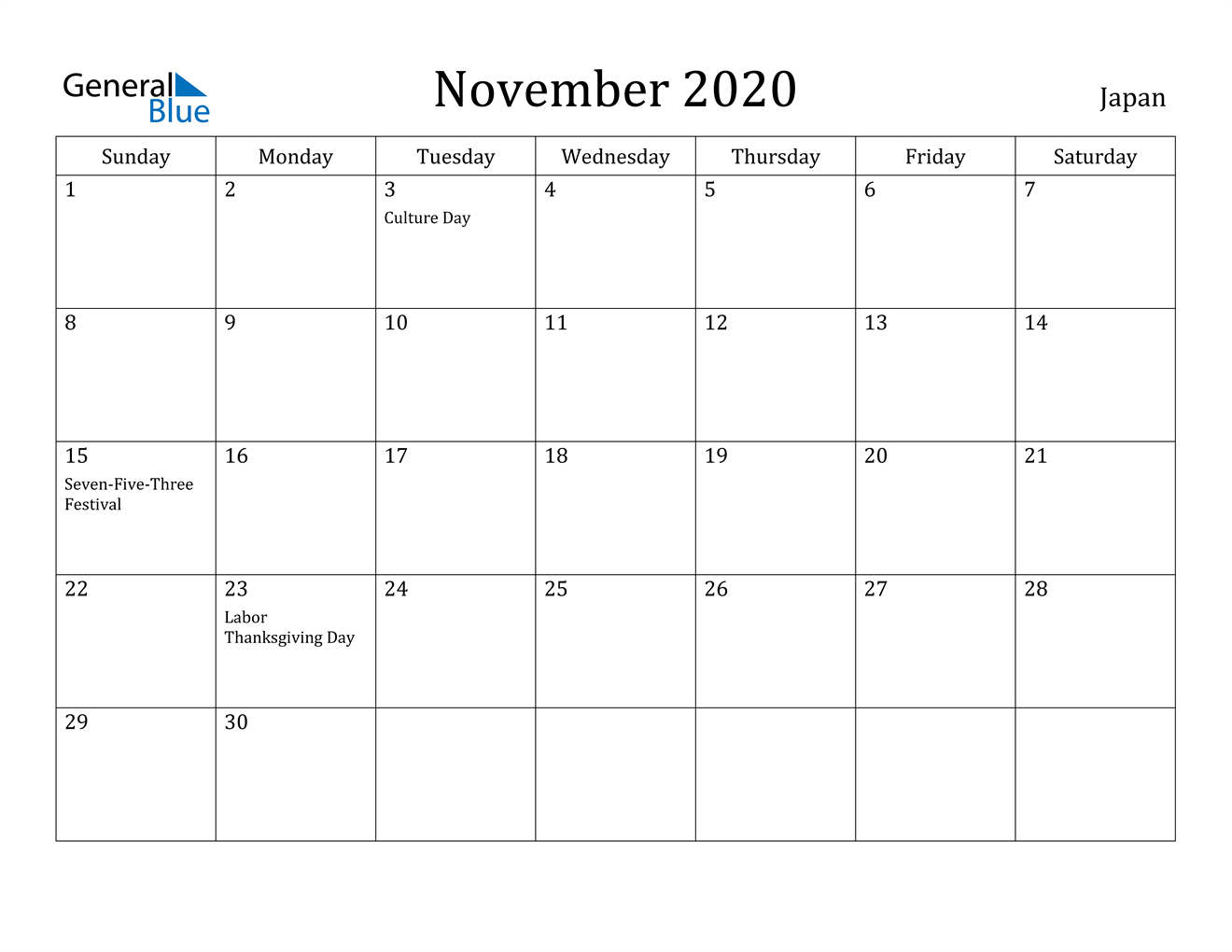 Collect 2020 Calendar With Holidays Printable Free Japan