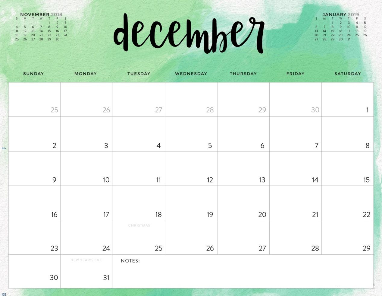 Download 2019 Calendar Printable With Holidays List | Free