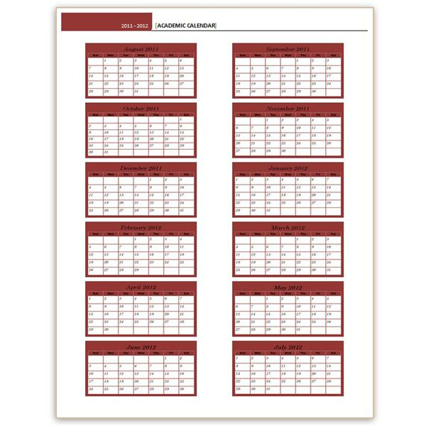 Download A Free Yearly Calendar Template: Word Makes It