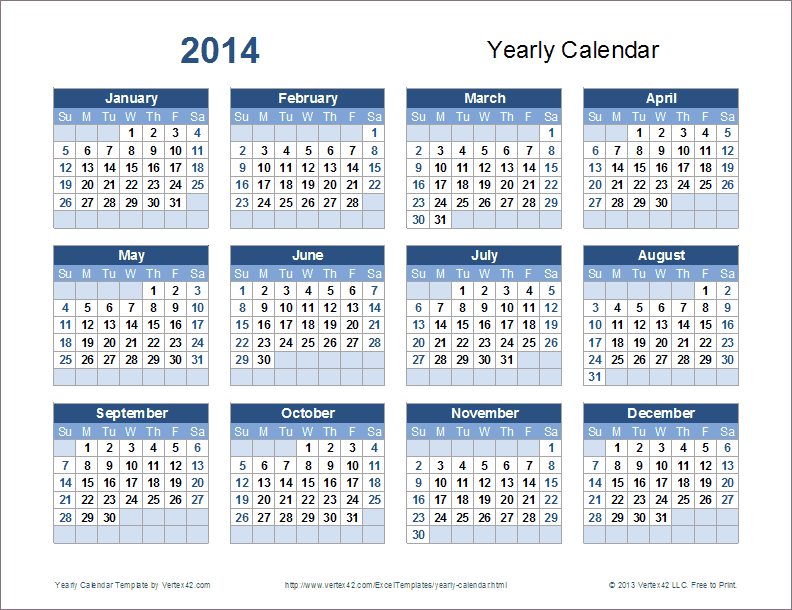 Free Printable Calendars By Year