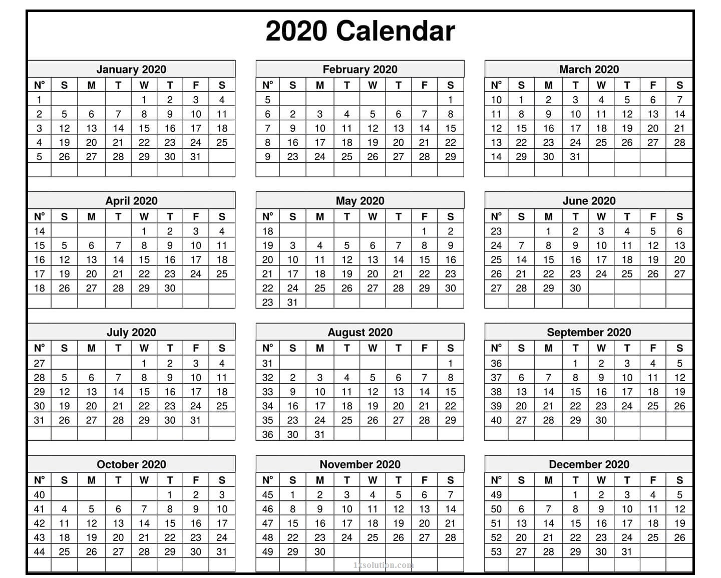 Editable Calendar 2020 True Tool For Time Management