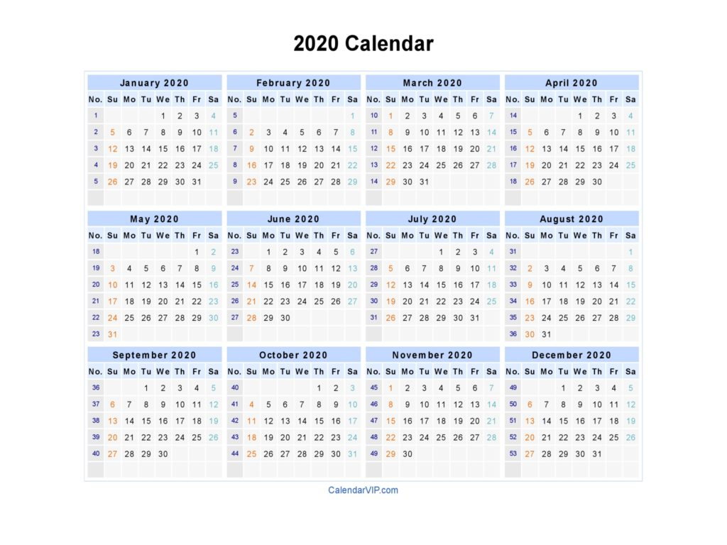 Free 2020 Printable Calendar Templates - Create Your Own