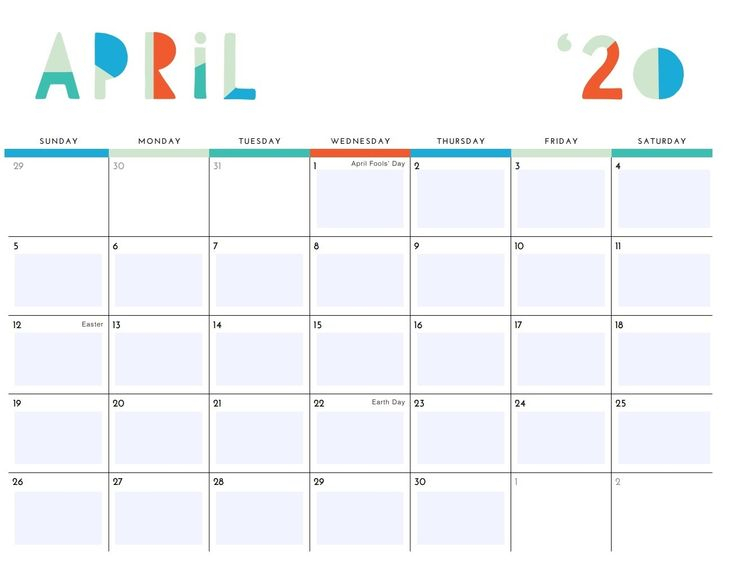 Free April 2020 Desk Calendar In 2020 | Calendar, Monthly