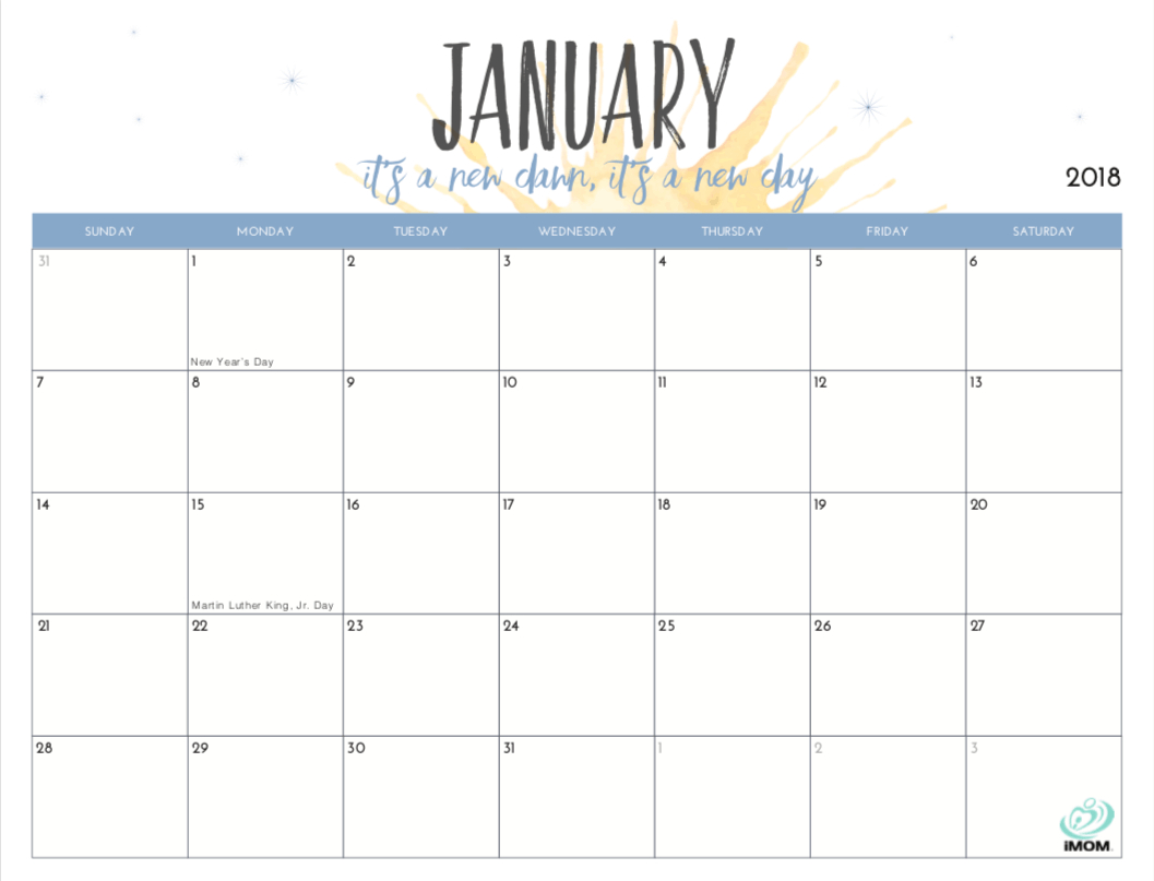 Free Printable - Monthly Calendars For 2019 | Free