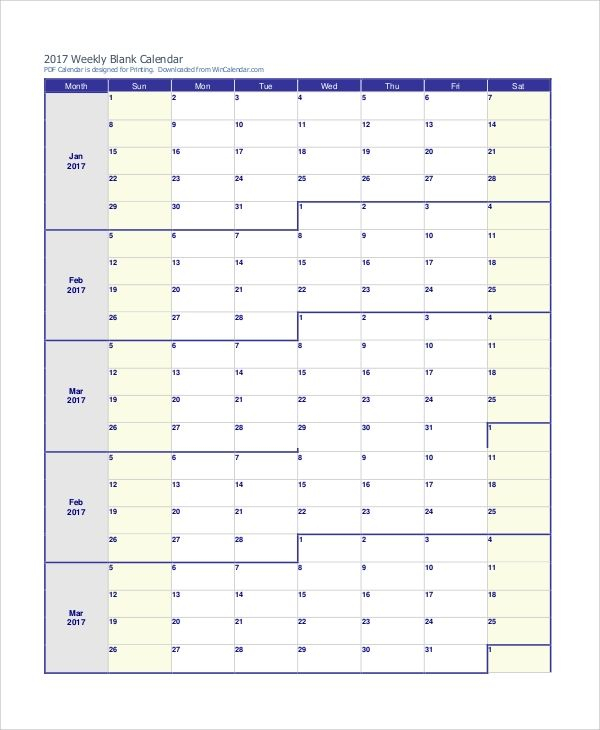 Free Printable Weekly Calendar Di 2020 (Dengan Gambar)