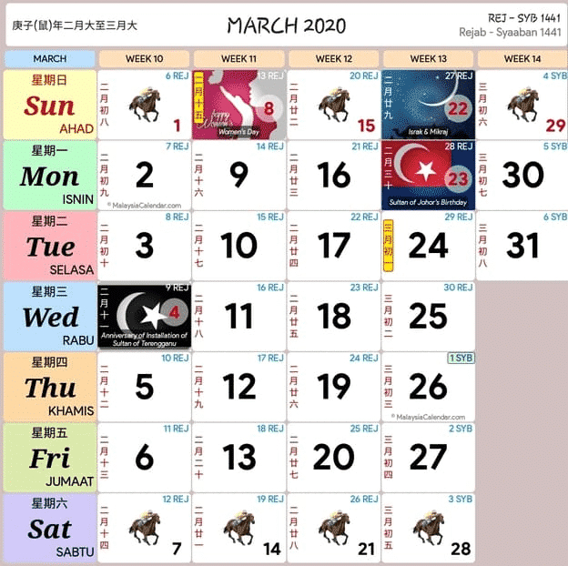 Kalendar 2020 Senarai Cuti Umum Malaysia Dan Cuti Sekolah