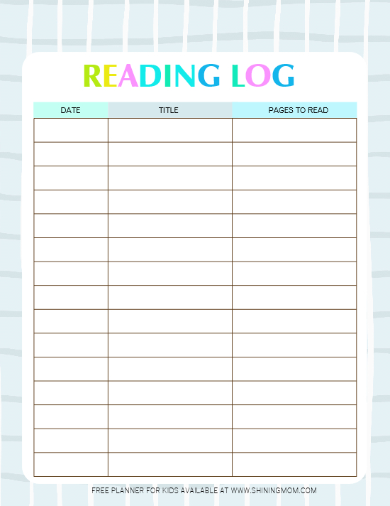 Kids Binder: 40 Free Printable Pdf Planners For Kids