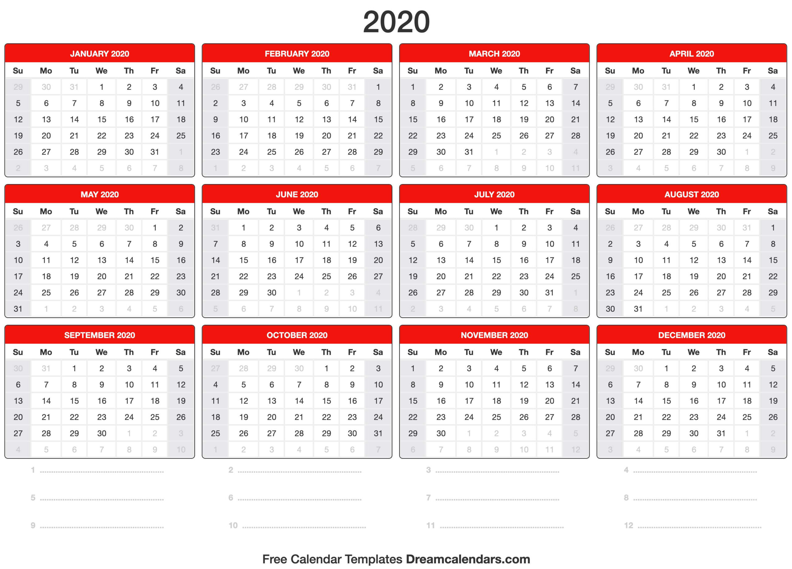 Make A Great 2020 Calendar Free! | Postshelena Orstem