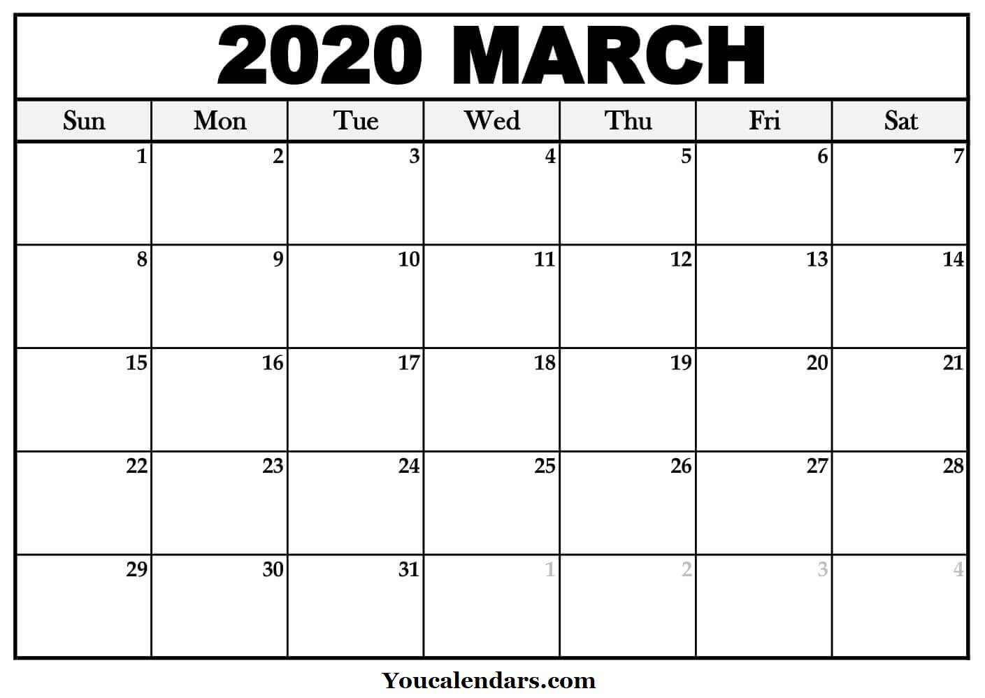 March 2020 Calendar Australia Free Pdf - You Calendars