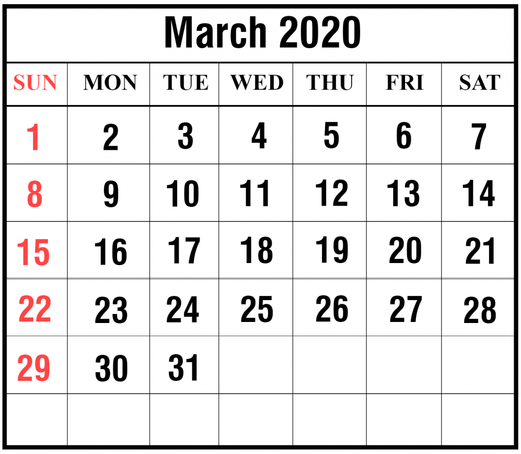 March 2020 Calendar Printable | Best Printable Calendar