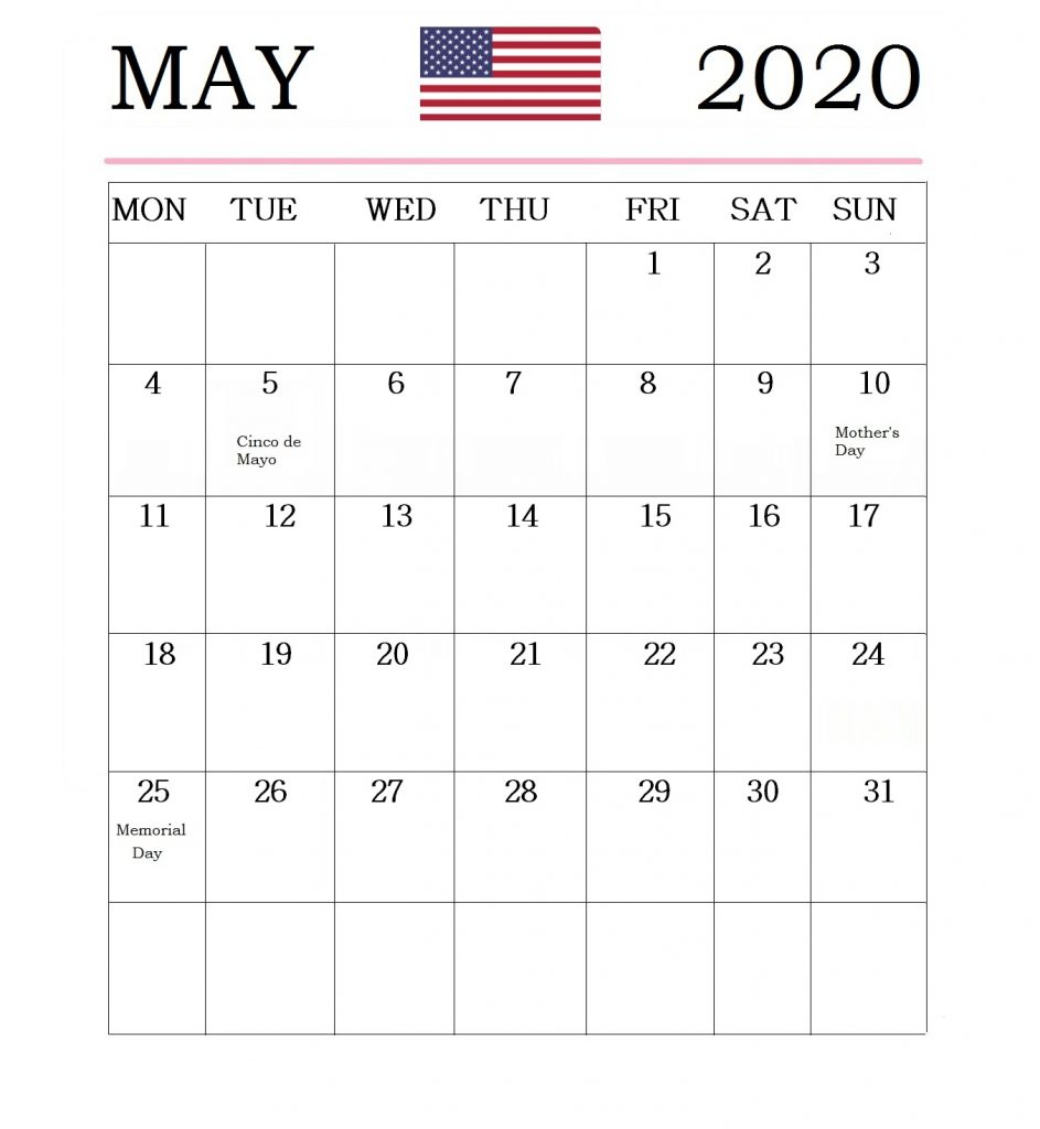 May 2020 Calendar | Calendar 2020
