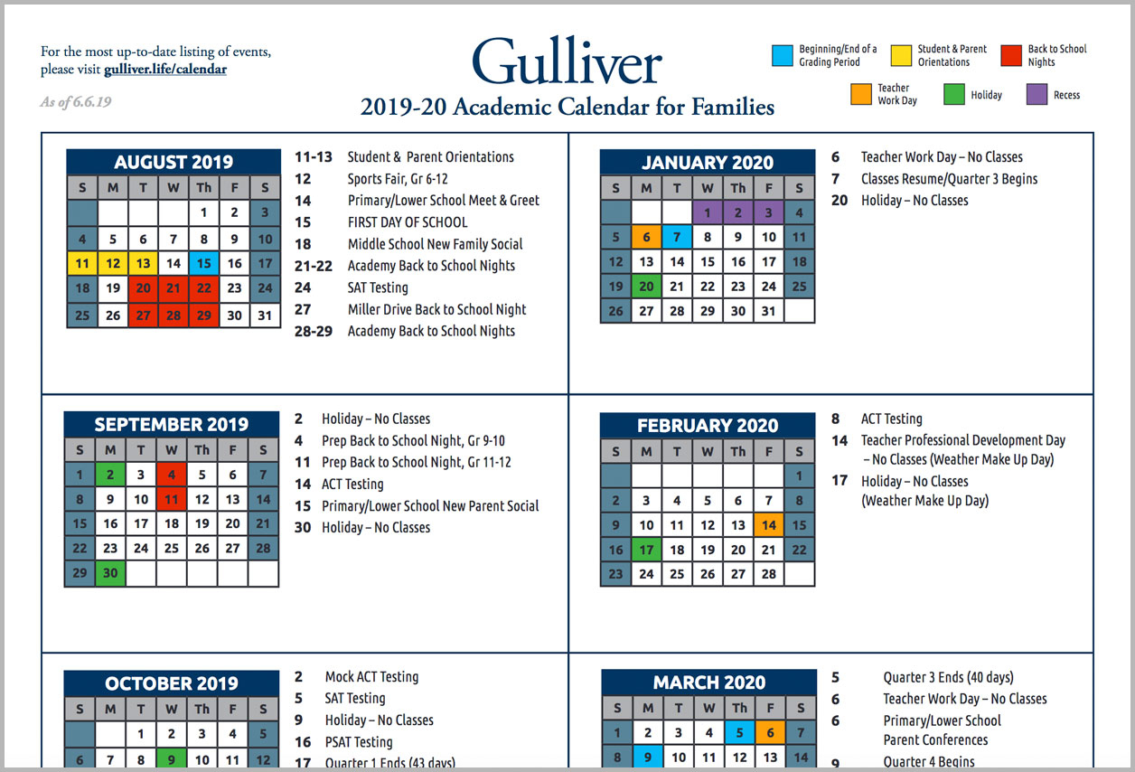 Miami Dade College School Calendar 2021 2020 | Printable