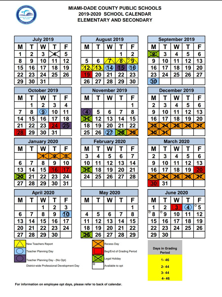 Miami Dade Public School Calendar 2020 17 | Calendar Fall 2020