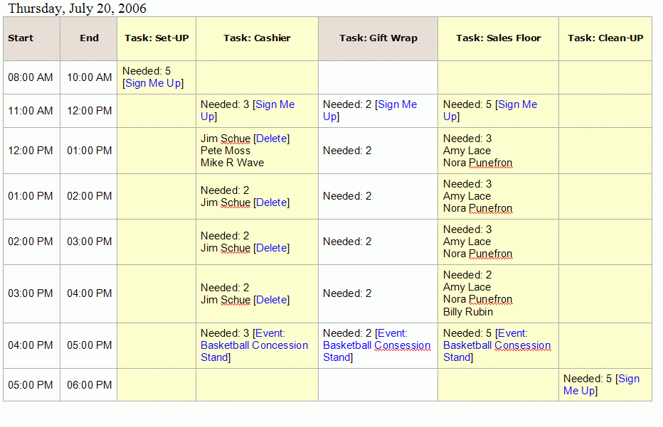 Moodle In English: Proposed New Module: Volunteer Sign-Up